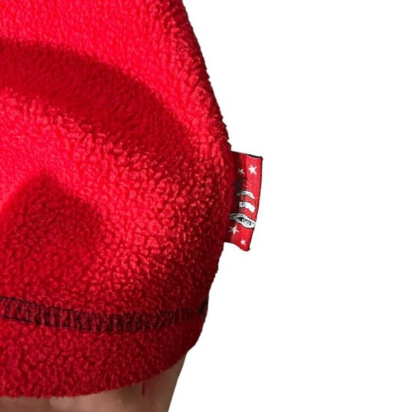 Cat and the Hat Fleece Pullover Sweater Embroidered Thing 1 and 2 Red Size Large - Picture 5 of 8